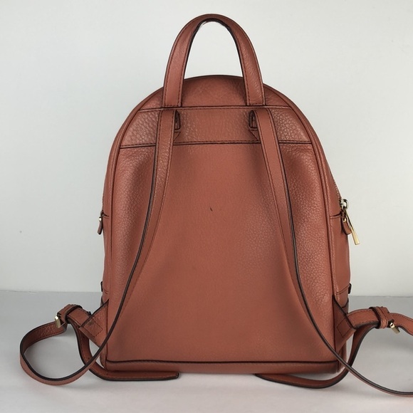Michael Kors Rhea Medium Leather Designer Chic Fashionable Backpack MK - Picture 4 of 16